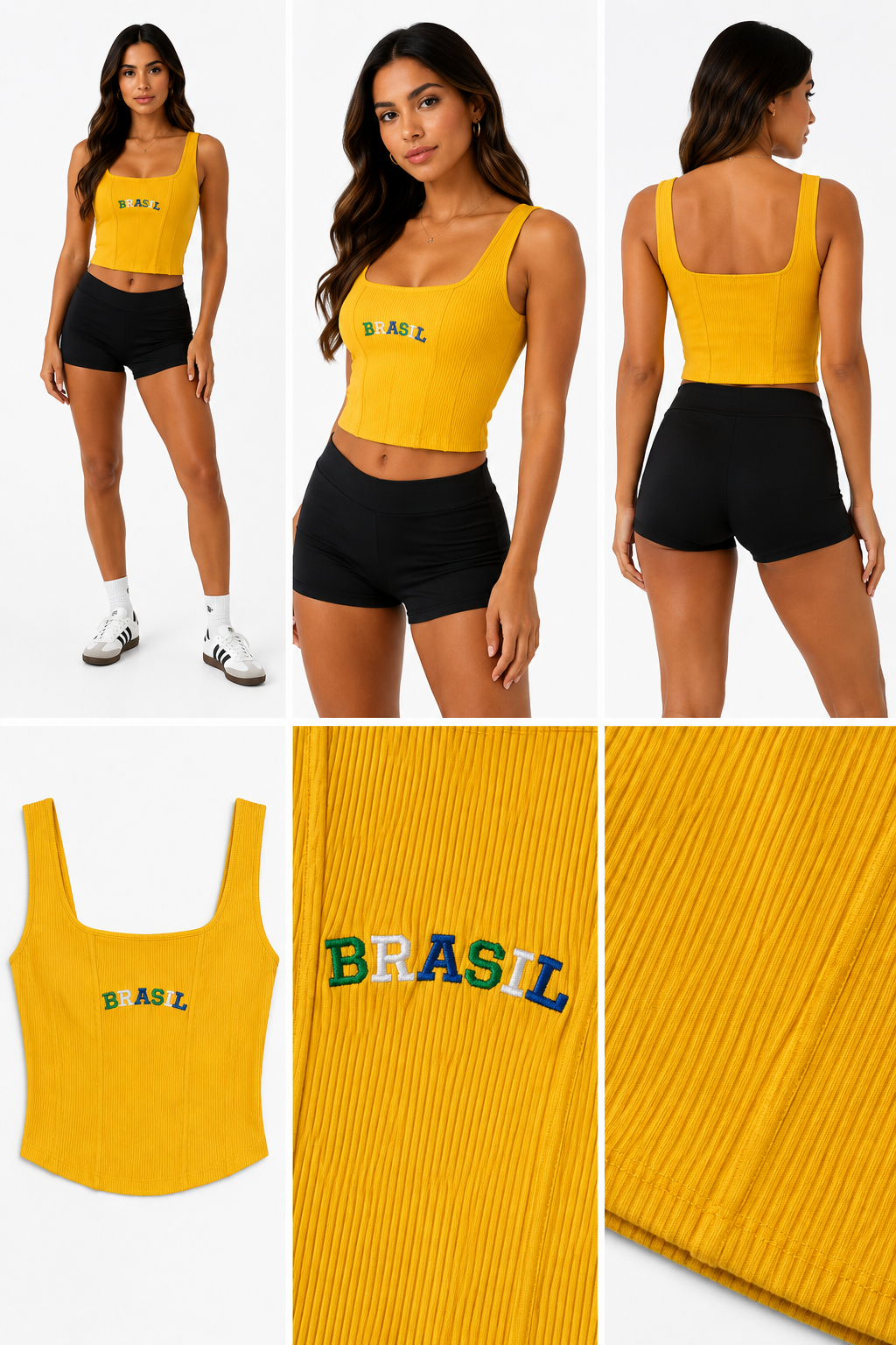CROPPED BRASIL YELLOW