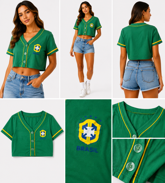 CROPPED V GREEN